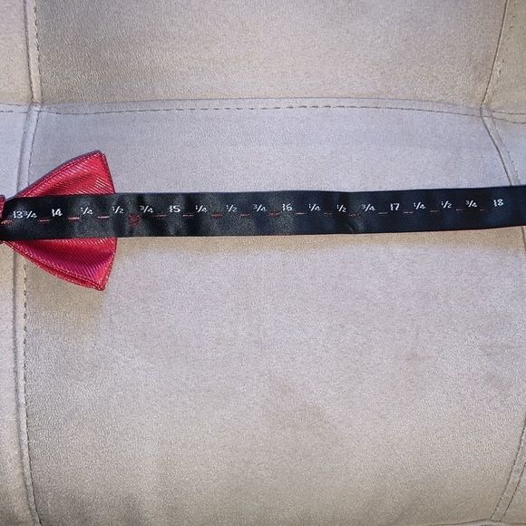Youth adjustable red bow tie - Picture 4 of 6